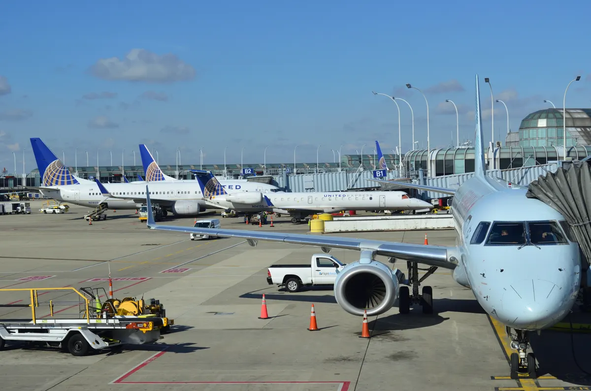 Aircraft at O’Hare International Airport.