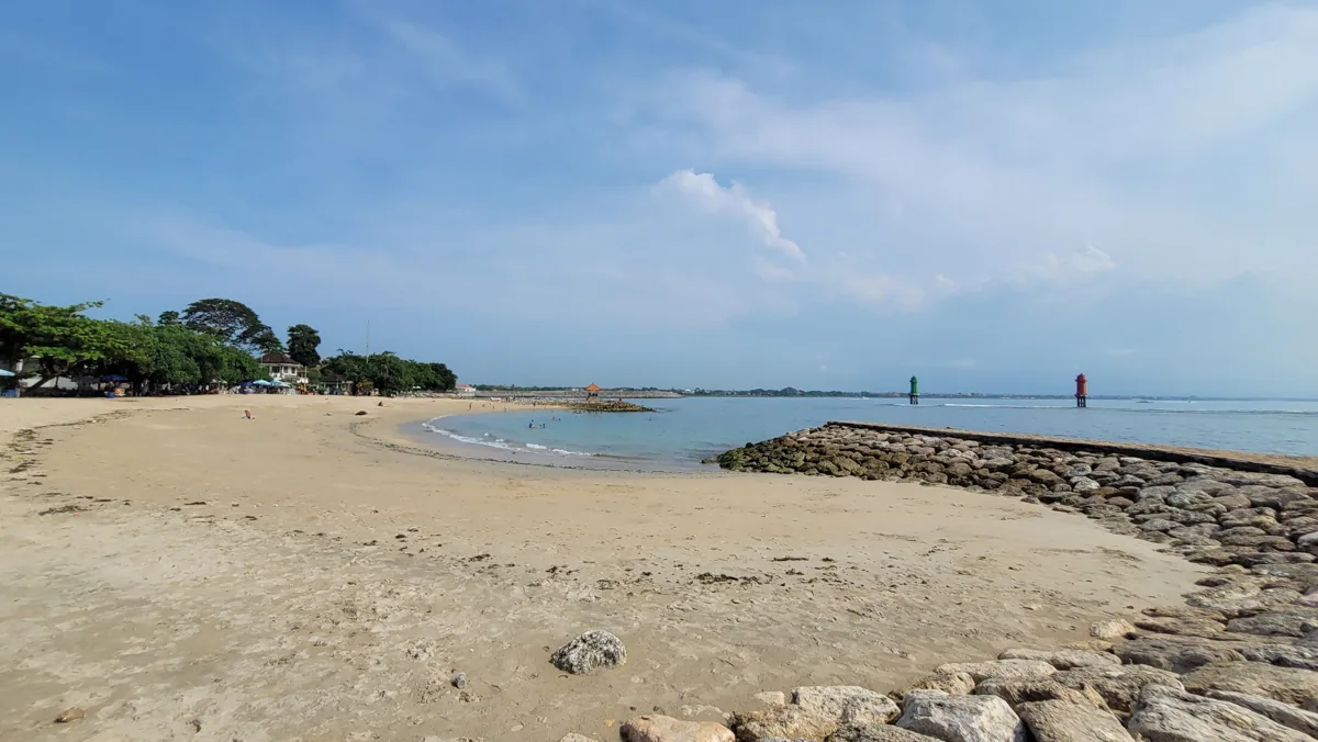 View across Sanur Beach in Bali
